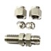 SS  Bulkhead Union Equal Straight Connector Compression Double Ferrule OD Fitting Stainless Steel 304